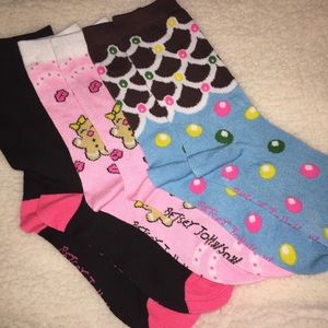 NWOT! Betsey Johnson Crew Sock 3 Pairs